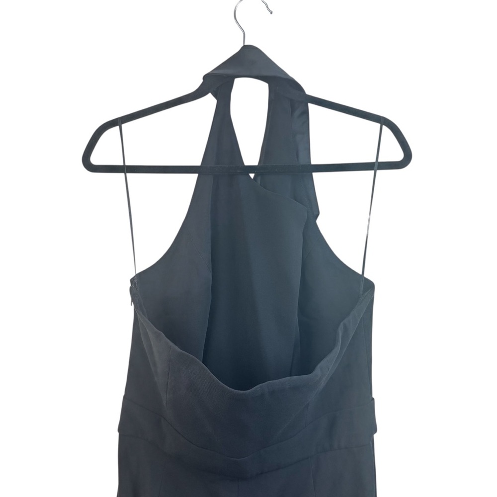 Reiss Tuxedo Halter Sleeveless Belted Jumpsuit in Black Sz 10 Holiday New Years - Picture 9 of 11